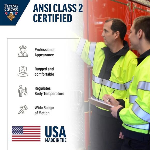 Flying Cross Layertech Hi Vis Jacket Reversible Safety Reflective, Navy Blue XXL - Picture 4 of 5